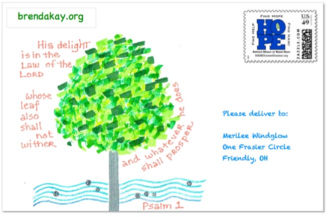 Psalm 1 Envelope Art